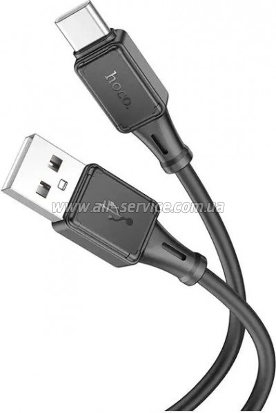 ���� ������ USB 2.0 AM to USB-C 1.0m silicone X101 Assistant black HOCO (6942007604079)