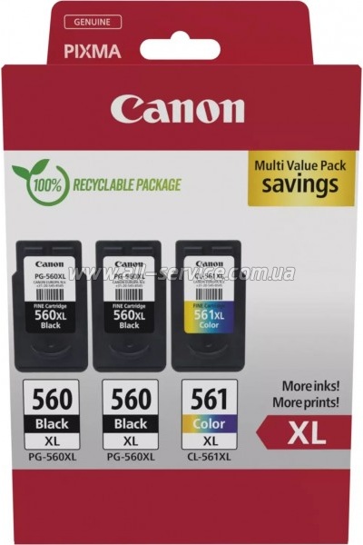   Canon PG-560XL Black + Black/ CL-561XL Color Multipack (3712C009)