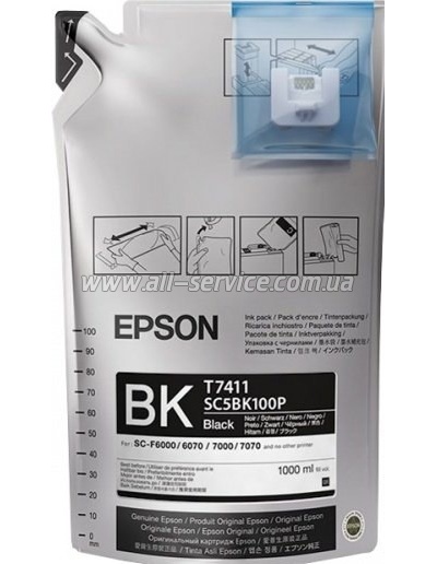  Epson SC-F6000/ 7000 UltraChrome DS Black (1Lx6packs) (C13T741100)