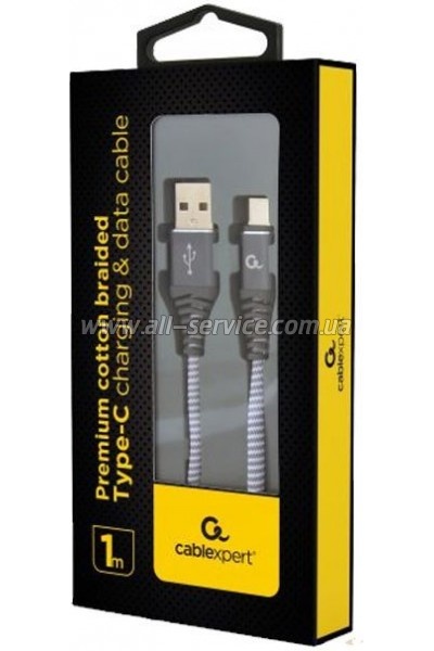 ���� ������ USB 2.0 AM to USB-C 1.0m Cablexpert (CC-USB2B-AMCM-1M-WB2)