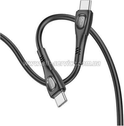 ���� ������ USB-C to USB-C 1.0m 60W Superior BX98 black BOROFONE (6941991104497)