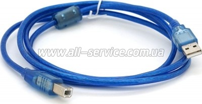 ������ ��� �������� USB 2.0 AM/BM 1.5m ferrite blue Ritar (YT-AM/BM-1.5TBL)