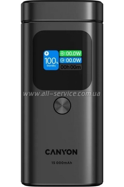 ������� ������������� Canyon 15000mAh OnPower 150 Qi2 magnetic Grey (CNS-CPB150DG)