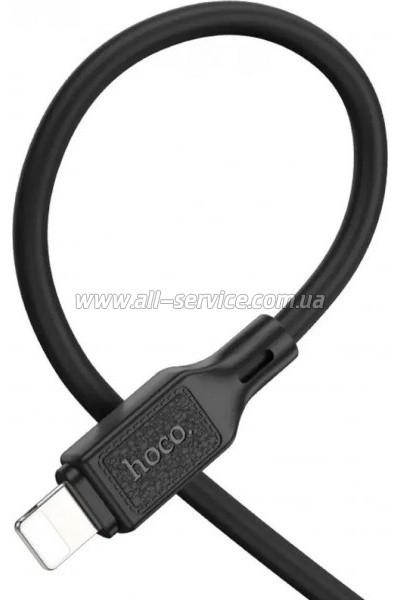 ���� ������ USB-C to Lightning 1.0m Cool silicone PD 20W X90 black HOCO (6931474788382)