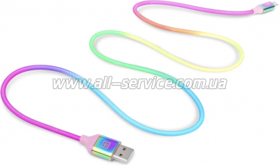 ���� ������ USB 2.0 AM to Micro 5P 1.0m Premium Rainbow REAL-EL (EL123500052)