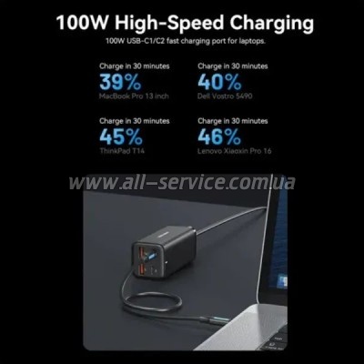 �������� ������� Vention 4xUSB 100W Black (FBSBG-EU)