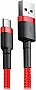 Дата кабель USB 2.0 AM to USB-C 0.5m 3A red Baseus (CATKLF-A09) Дата кабель USB 2.0 AM to USB-C 0.5m 3A red Baseus (CATKLF-A09)