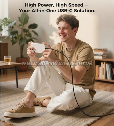 ���� ������ USB-C to USB-C 1.0m PD100W premium black Choetech (XCC-1008)