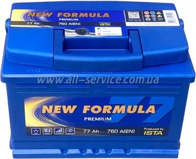 ����������� ������������� NEW FORMULA PREMIUM 77Ah �� (-/+) (760EN) (5772304209)