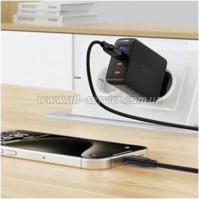 ���� ������ USB 2.0 AM to USB-C 1.2m 3A TPE black Acefast (6974316283812)