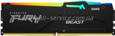     DDR5 16GB (2x8GB) 5200 MHz FURY Beast RGB Kingston Fury (ex.HyperX) (KF552C40BBAK2-16)