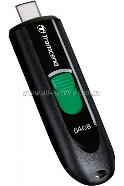  Transcend 64GB JetFlash 790C Black USB 3.1 Type-C (TS64GJF790C)