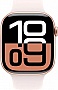 - Apple Watch Series 10 GPS 46mm Rose Gold Aluminium Case with Light Blush Sport Band - S/M (MWWT3QH/A)