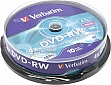 Диск Verbatim DVD-RW 4.7 GB/120 min 4x Cake Box 10шт (43552)