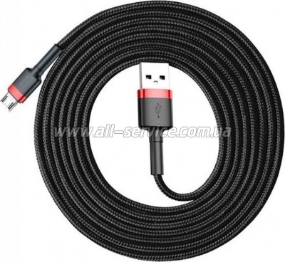 ���� ������ USB 2.0 AM to Micro 5P 1.0m Black-Red Baseus (514488)