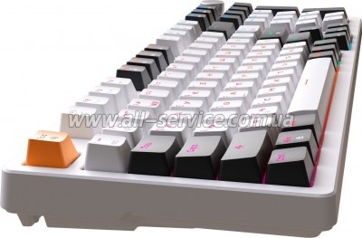  GamePro MK170W Hot-Swap Red Swich RGB USB UA White (MK170W)