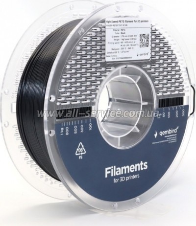 ������� ��� 3D-�������� Gembird PETG High Speed, 1.75 ��, 1 ��, blue (3DP-PETG1.75HY-01-B)