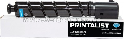Тонер-картридж PRINTALIST imageRUNNER C1225/ 1225iF аналог Canon 034/ 9453B001 Cyan (9453B001-PL) Тонер-картридж PRINTALIST imageRUNNER C1225/ 1225iF аналог Canon 034/ 9453B001 Cyan (9453B001-PL)