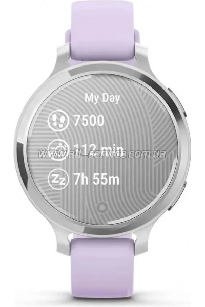 �����-���� Garmin Lily 2 Active, Silver/Jasmine Purple, Silicone, (010-02891-01)