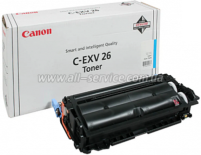 Тонер-картридж Canon C-EXV26 Cyan (1659B006) Тонер-картридж Canon C-EXV26 Cyan (1659B006)