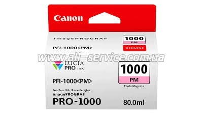  Canon PFI-1000PM Photo Magenta (0551C001)