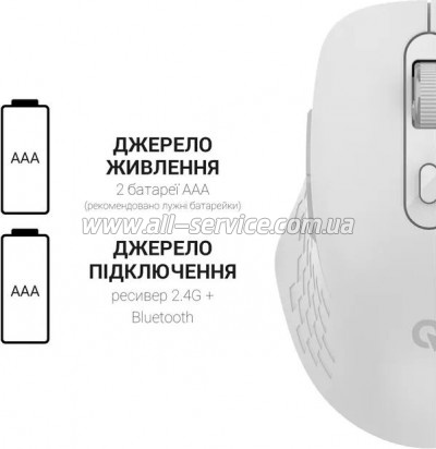  OfficePro M230W Silent Click Wireless/Bluetooth White (M230W)