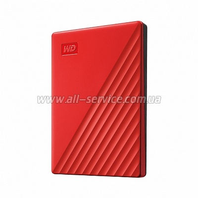 ��������� WD 2.5" USB 3.2 Gen 1 4TB My Passport Red (WDBPKJ0040BRD-WESN)
