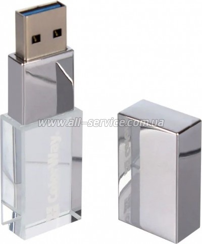 Флeшка ColorWay 32GB 3.0 Transparent (CW-USBCL32) Флeшка ColorWay 32GB 3.0 Transparent (CW-USBCL32)