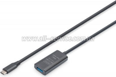 ���� ������ USB 3.2 AF to USB-C 10.0m Gen1 Active 5G Digitus (DA-73111)