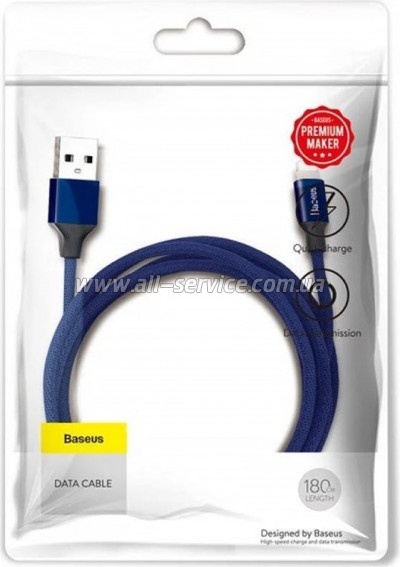 ���� ������ USB 2.0 AM to Lightning 1.8m navy blue Baseus (CALYW-A13)