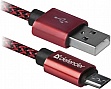 Дата кабель USB 2.0 AM to Micro 5P 1.0m USB08-03T red Defender (87801) Дата кабель USB 2.0 AM to Micro 5P 1.0m USB08-03T red Defender (87801)
