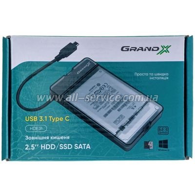   Grand-X HDD 2,5" USB 3.1 Type-C (HDE31)