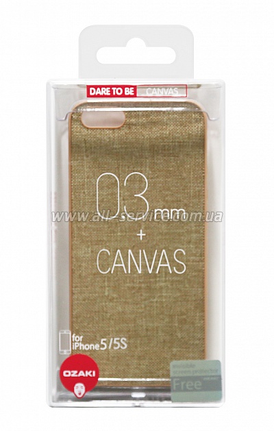  OZAKI O!coat-0.3+Canvas iPhone 5/5S Khaki OC543KH