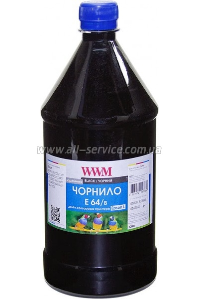 Чернила WWM 1000г для Epson L110/ L210/ L355 Black Водорастворимые (E64/B-4) Чернила WWM 1000г для Epson L110/ L210/ L355 Black Водорастворимые (E64/B-4)