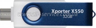  Patriot 32GB Xporter X550 USB 3.2/Type-C (PS32GX550AAD)