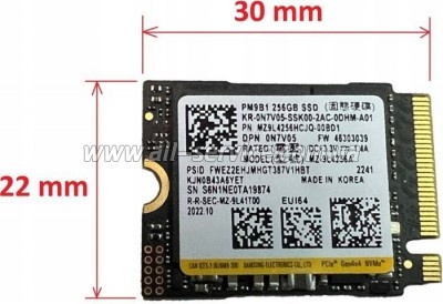  SSD M.2 2230 256GB Samsung (MZ9L4256HCJQ-00BD1)