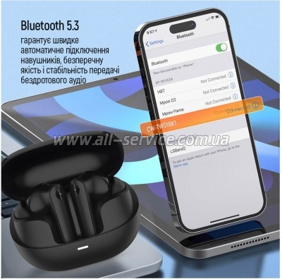 �������� ColorWay Slim TWS-1 Earbuds Long Life Black (CW-TWS1BK1)