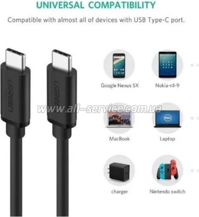 ���� ������ USB-C to USB-C 2.0m Ugreen (UGR-10306)