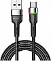 ���� ������ USB 2.0 AM to USB-C 1.0m 3A LED black Essager (EXCT-XCD01)
