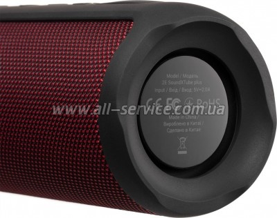   2E SoundXTube Plus TWS MP3 Wireless Waterproof Red (2E-BSSXTPWRD)