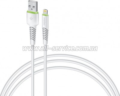 ���� ������ USB 2.0 AM to Lightning 0.2m CBFLEXL0 white Intaleo (1283126487439)