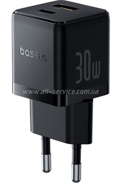�������� ������� Baseus 1xUSB-C 30W + 1xUSB + cable USB-C to USB-C 60W 1.0m (P1011160A113-01)