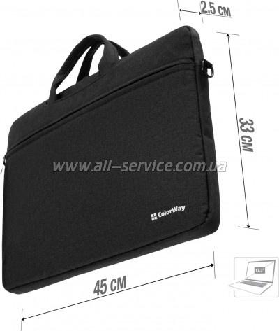 ����� ��� �������� ColorWay 17.3" Casual Black (CW-LBC173-BK)