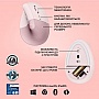  Logitech Lift Vertical Ergonomic Wireless/Bluetooth Rose (910-006478)