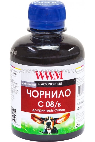 Чернила WWM для Canon CLI-8B 200г Black (C08/B) Чернила WWM для Canon CLI-8B 200г Black (C08/B)