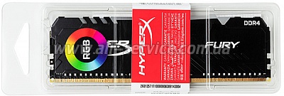  Kingston 16Gb DDR4 2666M Hz HyperX Fury Black RGB (HX426C16FB3A/16)