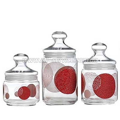 Набор банок LUMINARC AIME CONSTELLATION RED CLUB (H9958) Набор банок LUMINARC AIME CONSTELLATION RED CLUB (H9958)