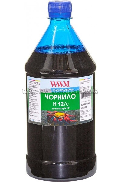 Чернила WWM для HP №10 /11 /82 1000г Cyan Водорастворимые (H12/C-4) Чернила WWM для HP №10 /11 /82 1000г Cyan Водорастворимые (H12/C-4)