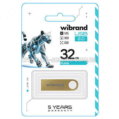  Wibrand 32GB Puma Gold USB 2.0 (WI2.0/PU32U1G)