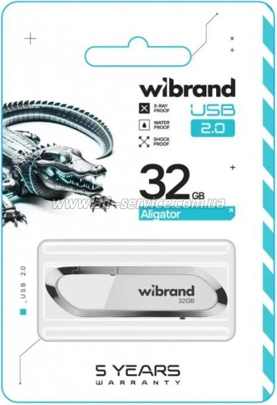  Wibrand 32GB Aligator White USB 2.0 (WI2.0/AL32U7W)